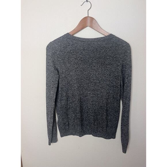 GAP Women’s Sz XS Gray Pink “HAPPY” Merino Wool Blend Lightweight Sweater - Picture 4 of 6